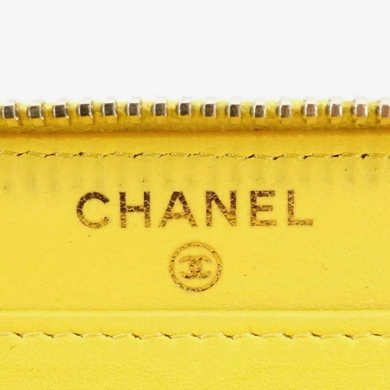 jr467-chanel-yellow-lambskin-qulited-wallet