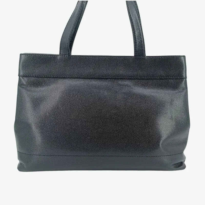 jah184-chanel-vintage-black-caviar-leather-tote-bag