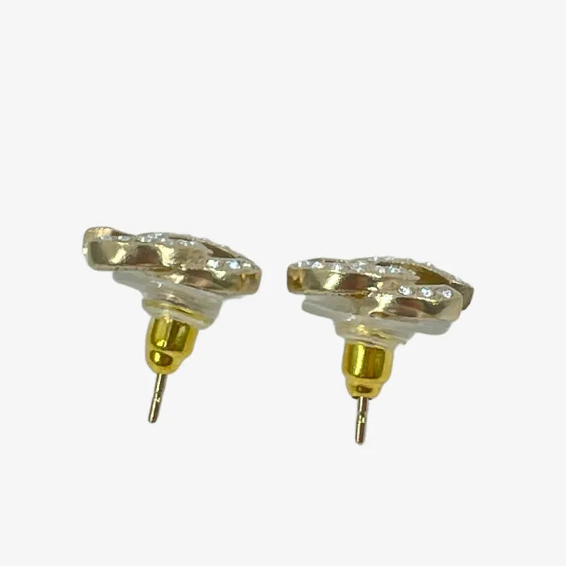 jt409-chanel-coco-mark-rhinestone-gold-vintage-earring