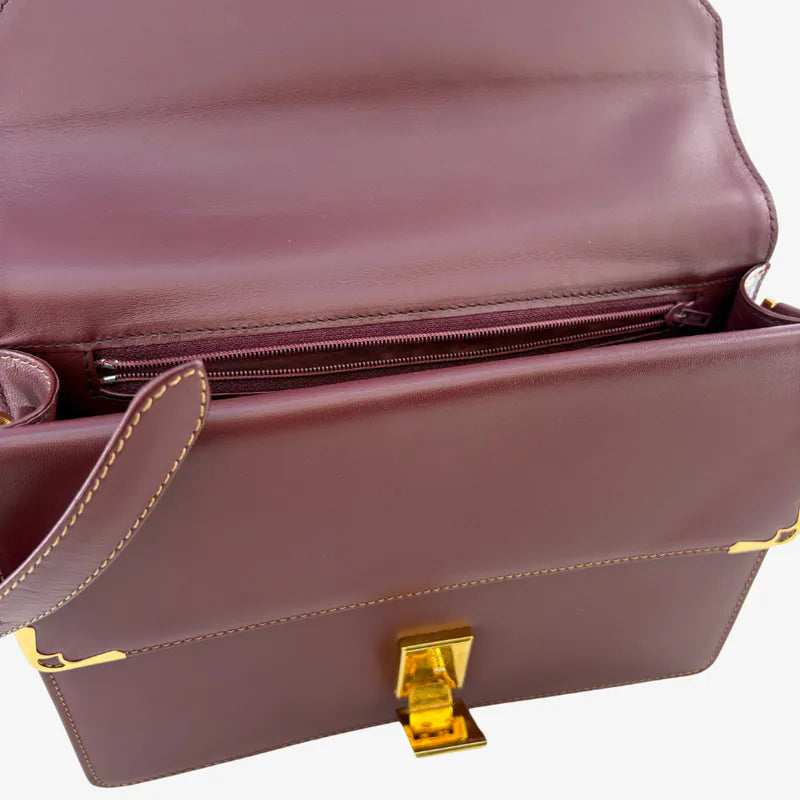 jy222-cartier-vintage-burgundy-leather-crossbody-shoulder-bag