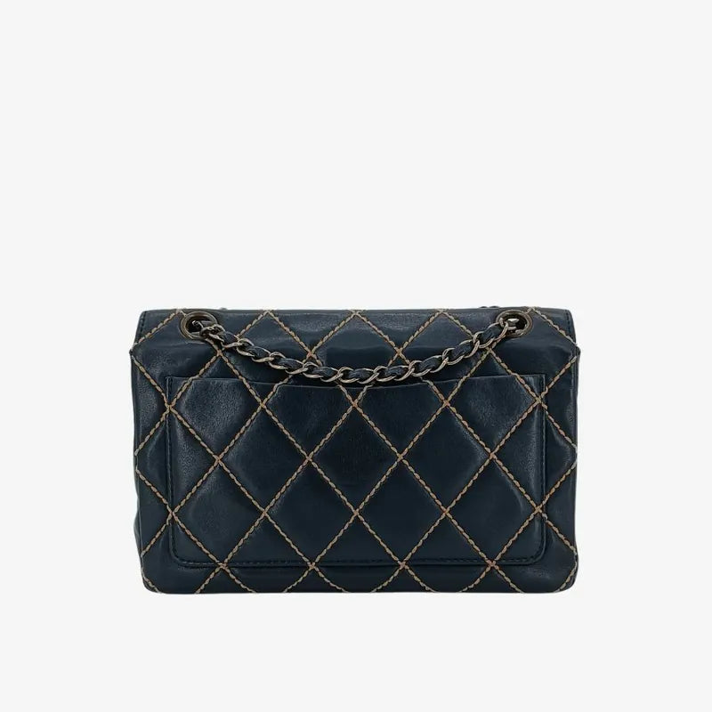c485-chanel-vintage-black-calfskin-wild-stitch-flap-bag