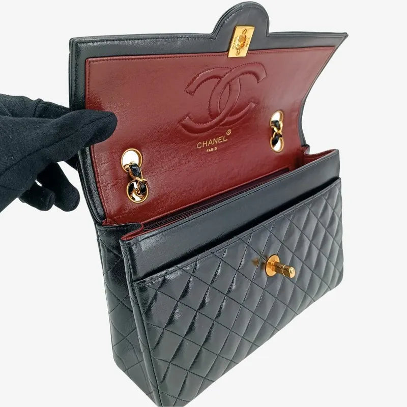 c366-chanel-vintage-black-lambskin-quilted-flap-bag