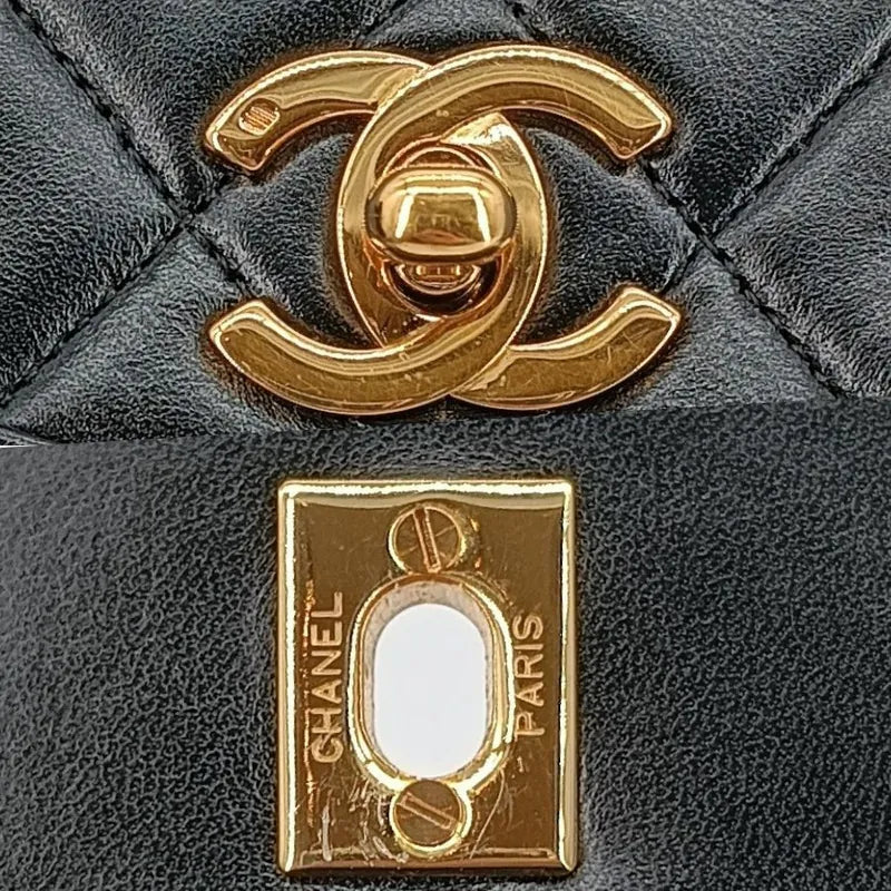 jt617-chanel-vintage-black-lambskin-quilted-flap-bag