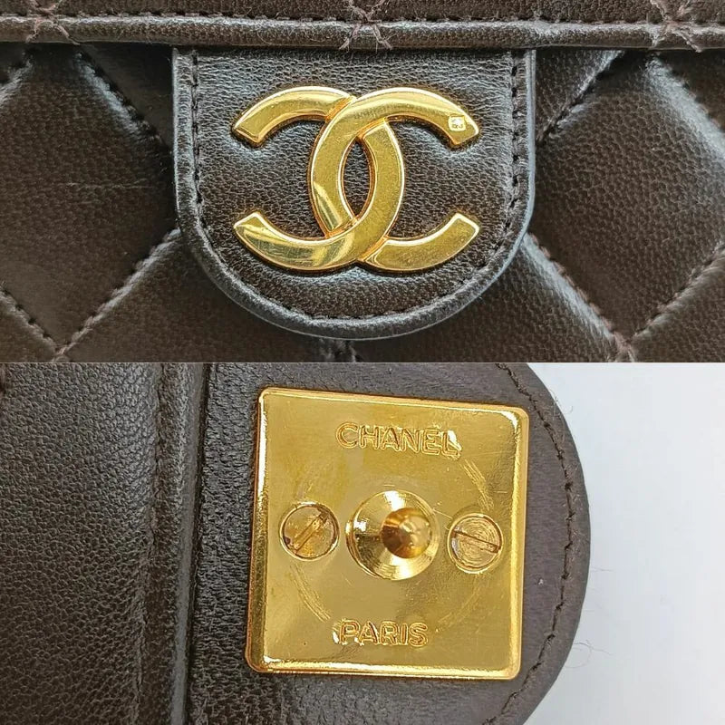 ra230-chanel-vintage-brown-lambskin-quilted-flap-bag