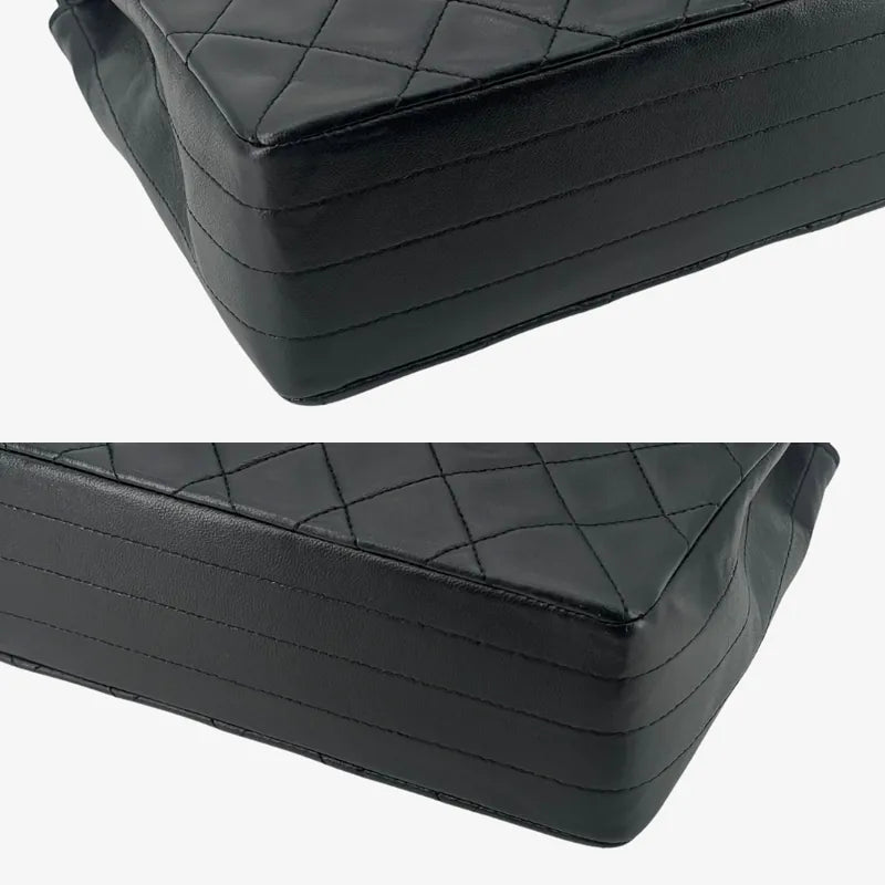 jw847-chanel-vintage-black-lambskin-quilted-flap-bag