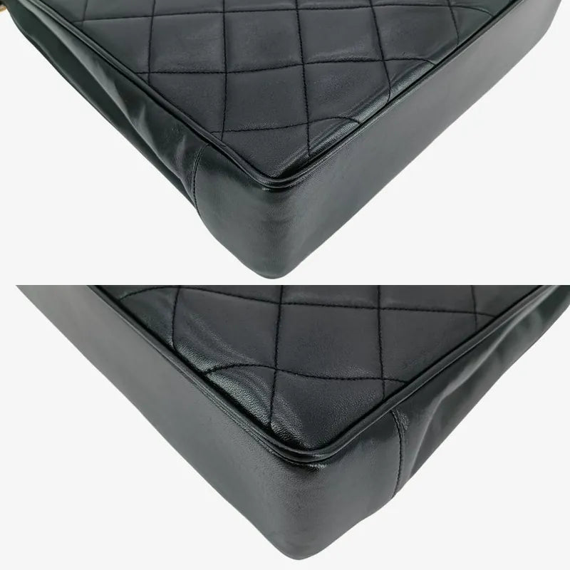 jt734-chanel-vintage-black-lambskin-big-cc-turnlock-tote-bag