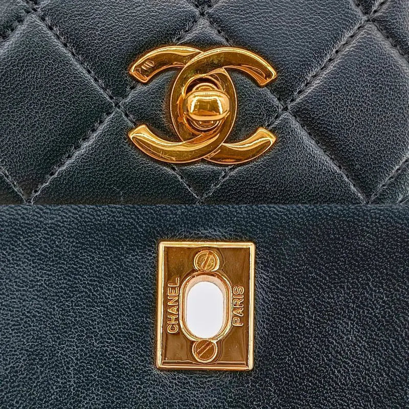 rb245-chanel-vintage-black-lambskin-double-turnlock-flap-bag