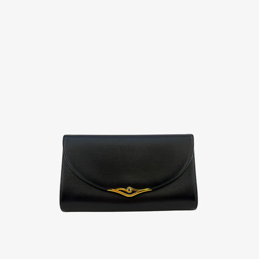 jah206-cartier-vintage-navy-leather-chain-shoulder-bag