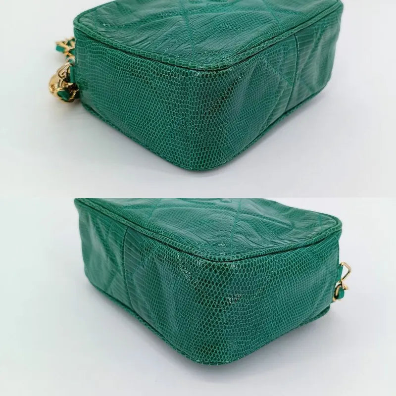 ra160-chanel-vintage-green-lizard-skin-tassel-camera-bag