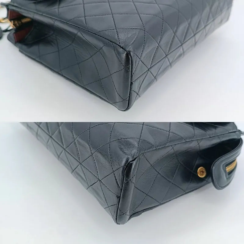 jt519-chanel-vintage-black-lambskin-quilted-tote-bag