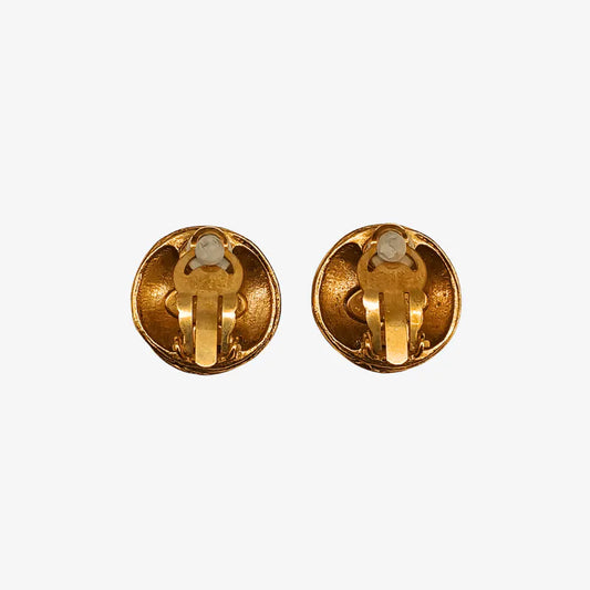 rb583-chanel-vintage-gold-plated-birds-nest-interlocking-cc-round-clip-on-earrings