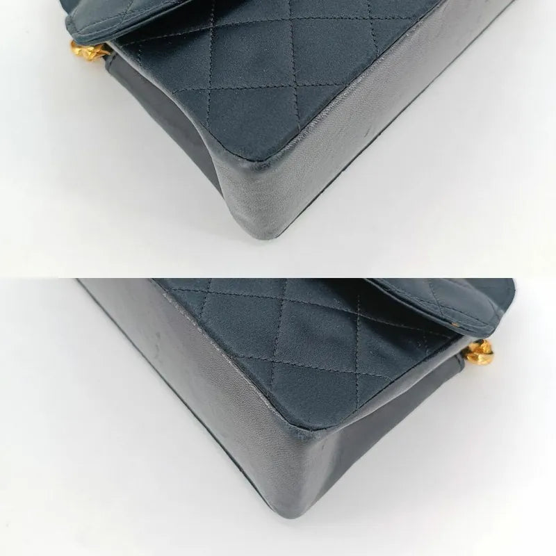 ra381-chanel-vintage-black-satin-lambskin-gold-chain-flap-bag