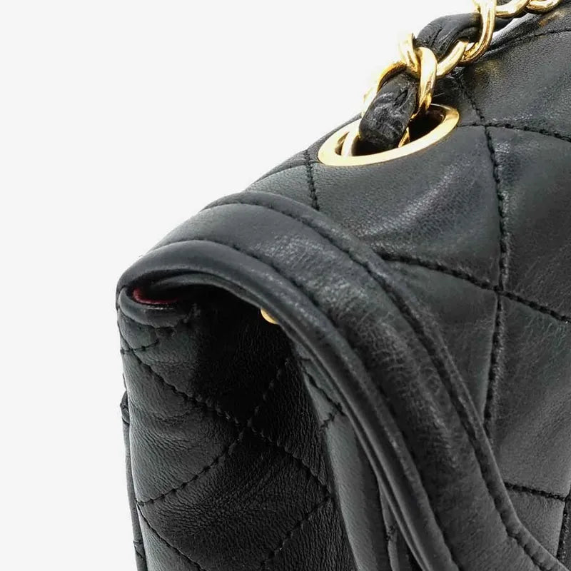 jq932-chanel-vintage-black-lambskin-trapezoid-flap-bag