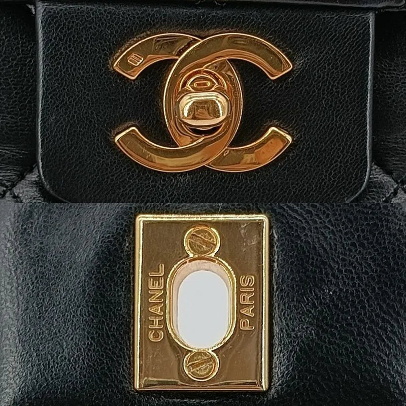 rb118-chanel-vintage-black-lambskin-27cm-classic-flap-bag