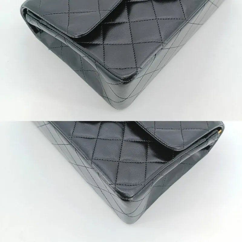 jah146-chanel-vintage-black-lambskin-23cm-classic-flap-bag