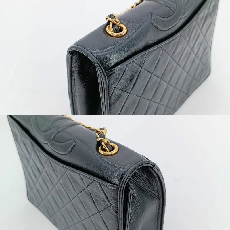 ju424-chanel-vintage-black-lambskin-quilted-flap-bag