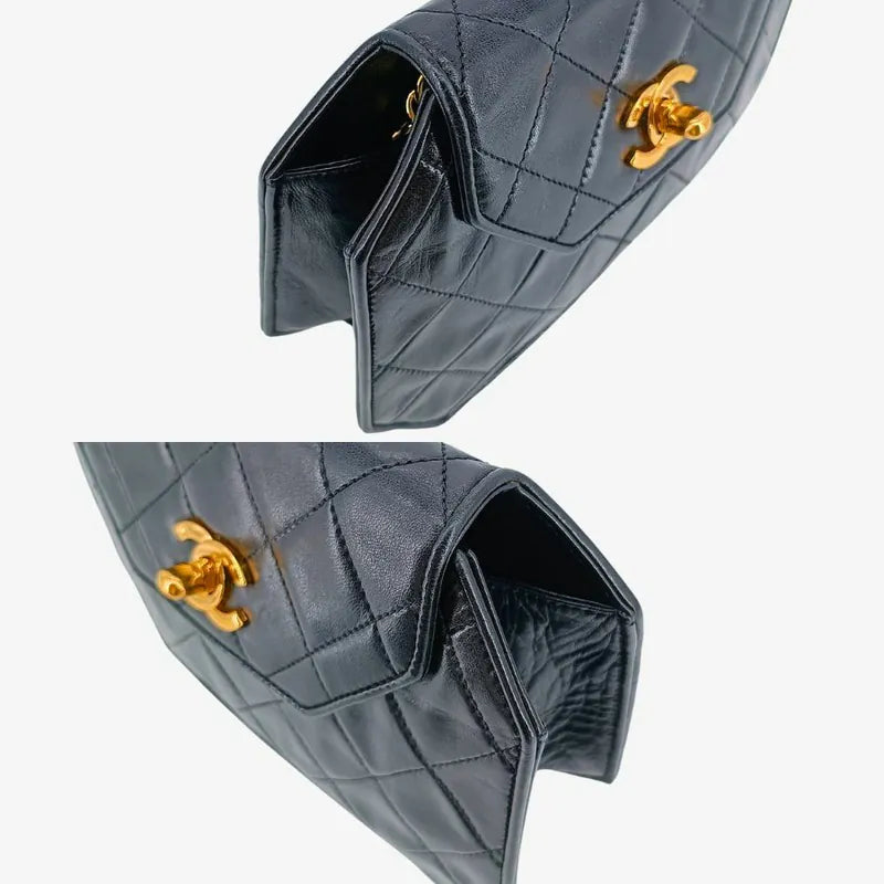 jah144-chanel-vintage-black-lambskin-octagonal-flap-bag