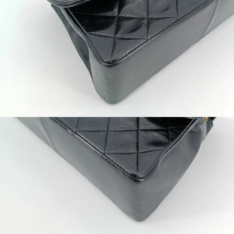jt227-chanel-vintage-black-lambskin-quilted-flap-bag