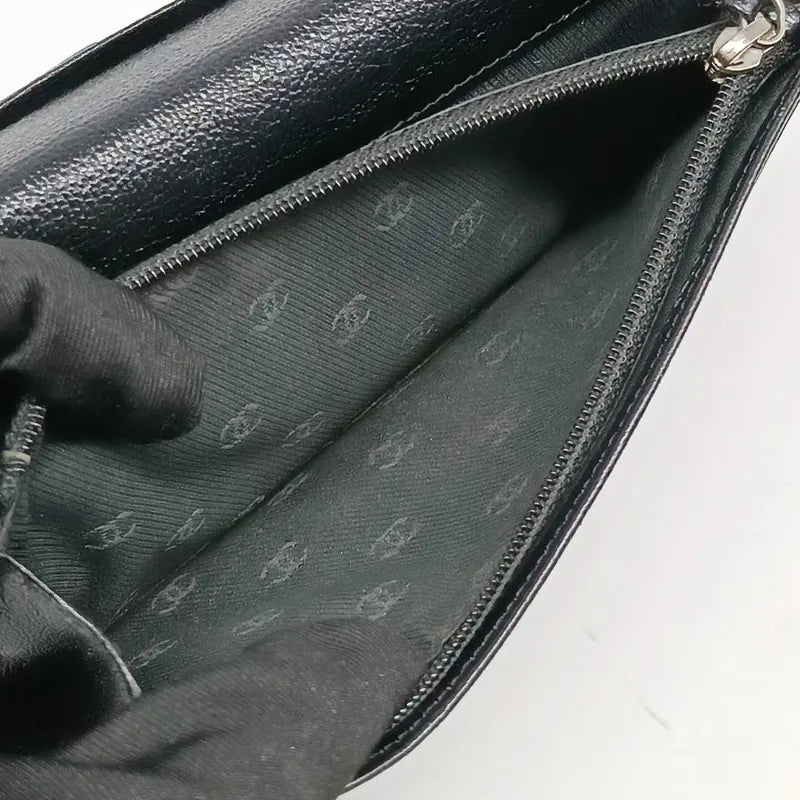 jw335-chanel-vintage-black-caviar-leather-long-wallet
