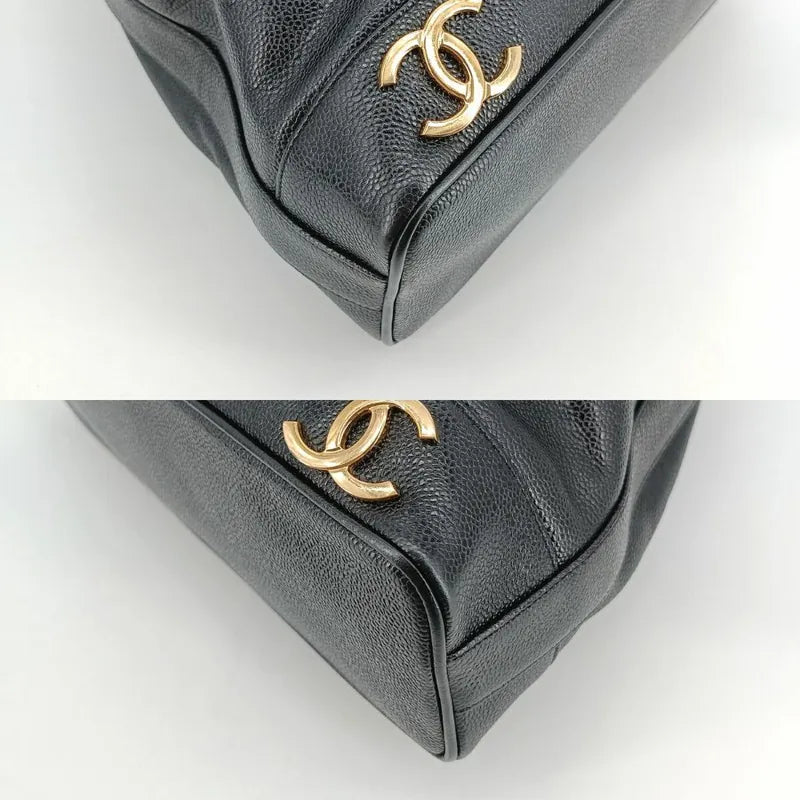 ra177-chanel-vintage-black-caviar-leather-gold-ball-bucket-bag