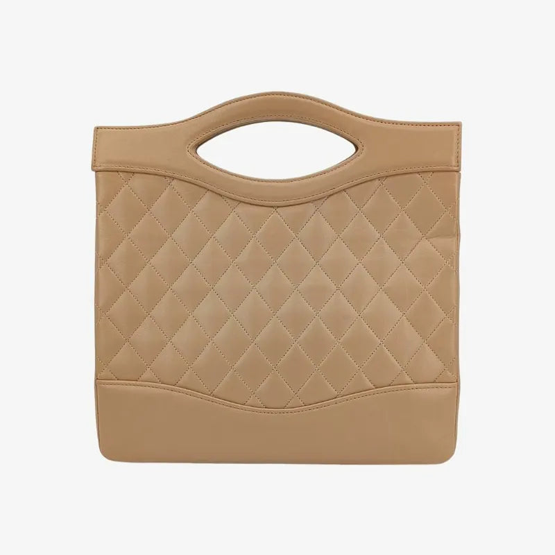 js720-chanel-vintage-begie-lambskin-quilted-31-tote-bag