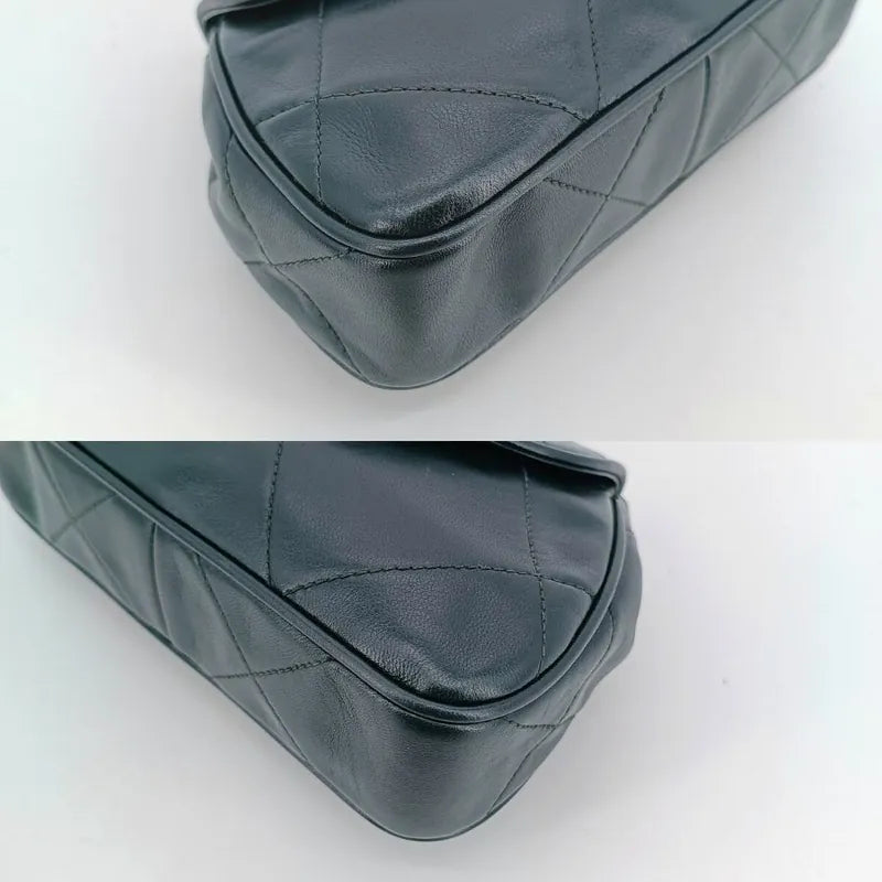 ra494-chanel-vintage-dark-green-lambskin-quilted-flap-bag