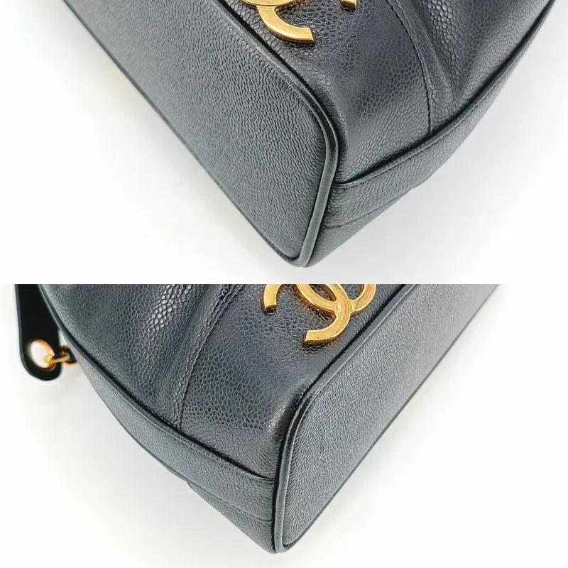 ra193-chanel-vintage-black-caviar-leather-gold-ball-bucket-bag