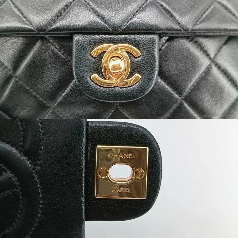 js717-chanel-vintage-black-lambskin-20cm-mini-square-flap-bag