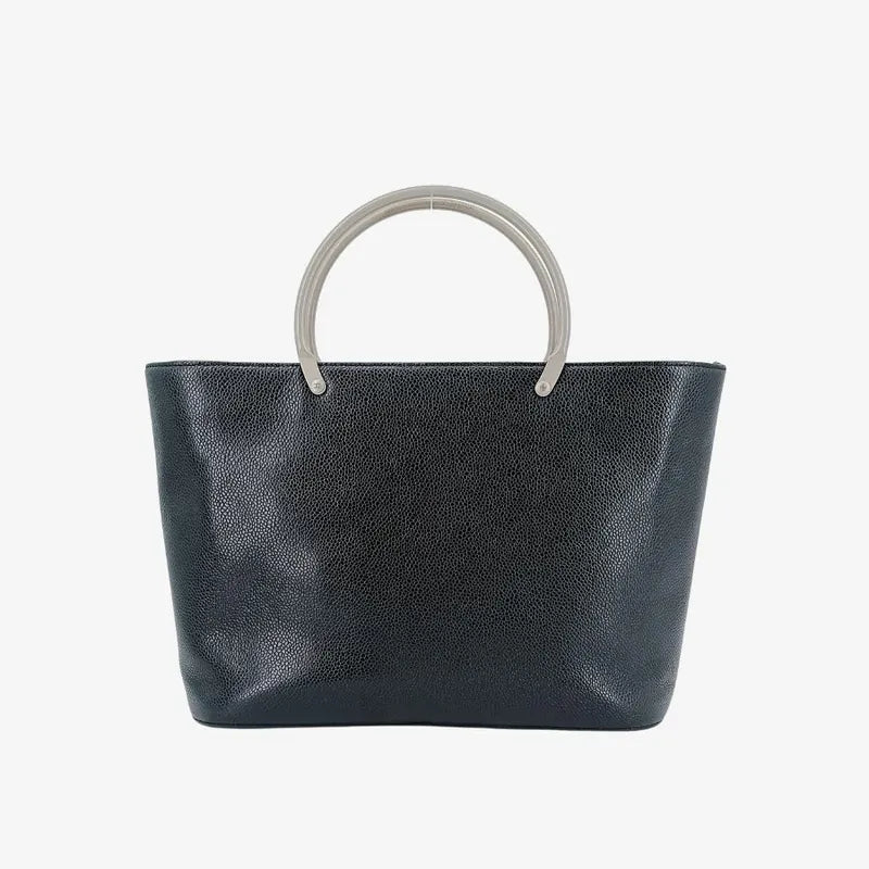 ju664-chanel-vintage-black-caviar-leather-top-metal-handle-bag