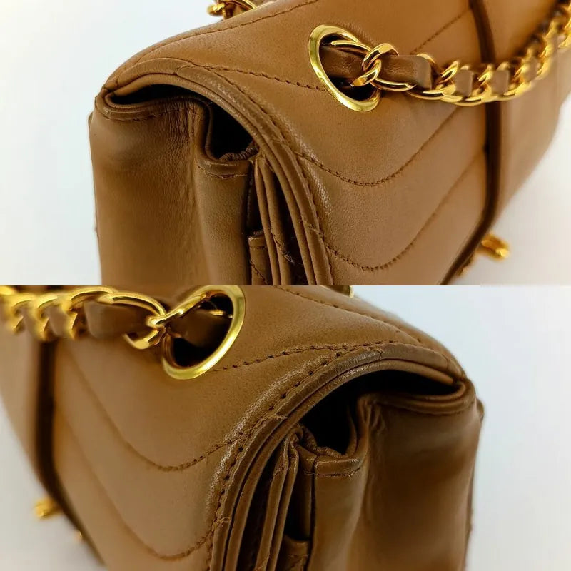js500-chanel-vintage-light-brown-lambskin-horizontal-stripes-flap-bag