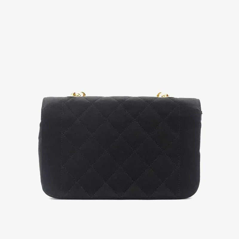js074-chanel-vintage-black-satin-gold-chain-19cm-diana-flap-bag
