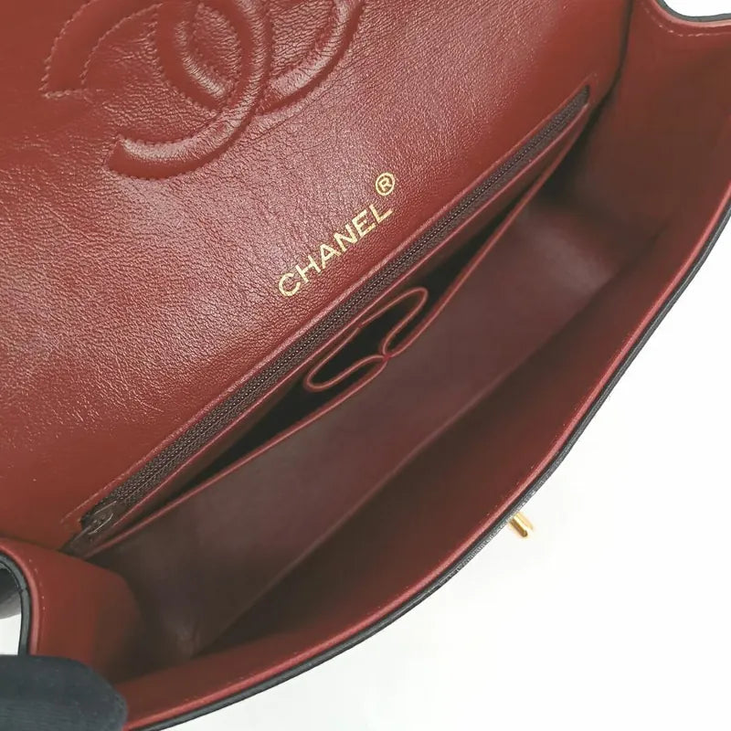 ra374-chanel-vintage-black-lambskin-25cm-flap-bag