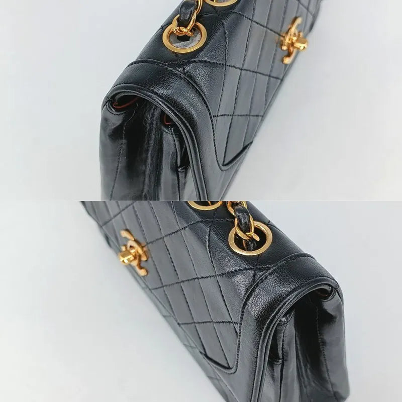ra088-chanel-vintage-black-lambskin-quilted-flap-bag