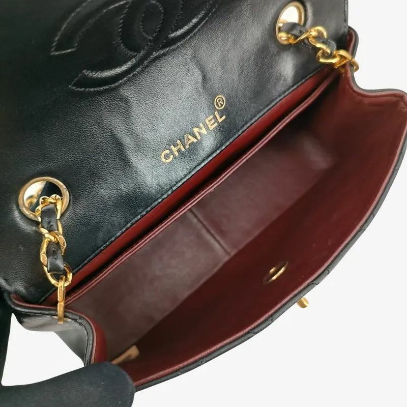 jt617-chanel-vintage-black-lambskin-quilted-flap-bag