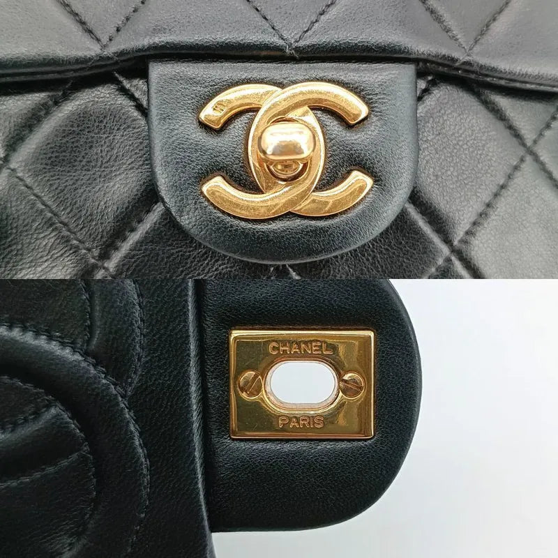 js898-chanel-vintage-black-lambskin-17cm-mini-square-flap-bag