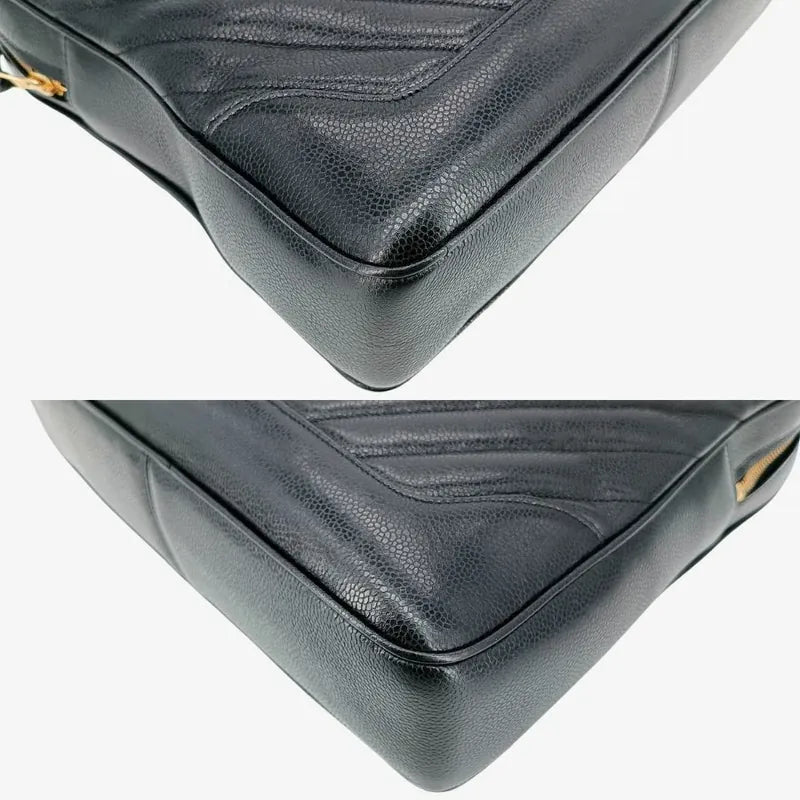 jah137-chanel-vintage-black-caviar-leather-chevron-handbag