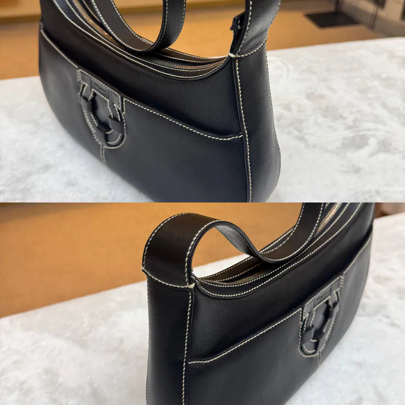 rc162-salvatore-ferragamo-vintage-black-calfskin-shoulder-bag