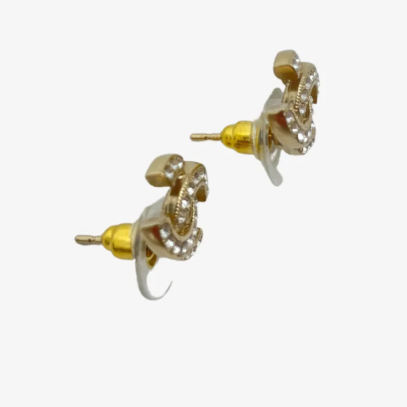 jt409-chanel-coco-mark-rhinestone-gold-vintage-earring