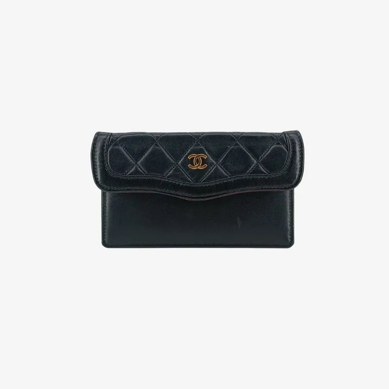 jt227-chanel-vintage-black-lambskin-quilted-flap-bag