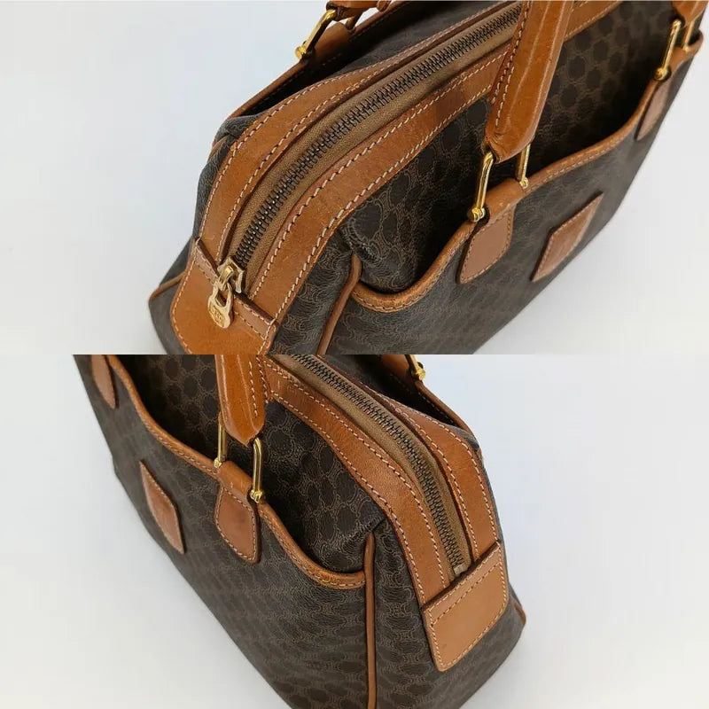 jt503-celine-brown-canvas-macadam-blason-handbag