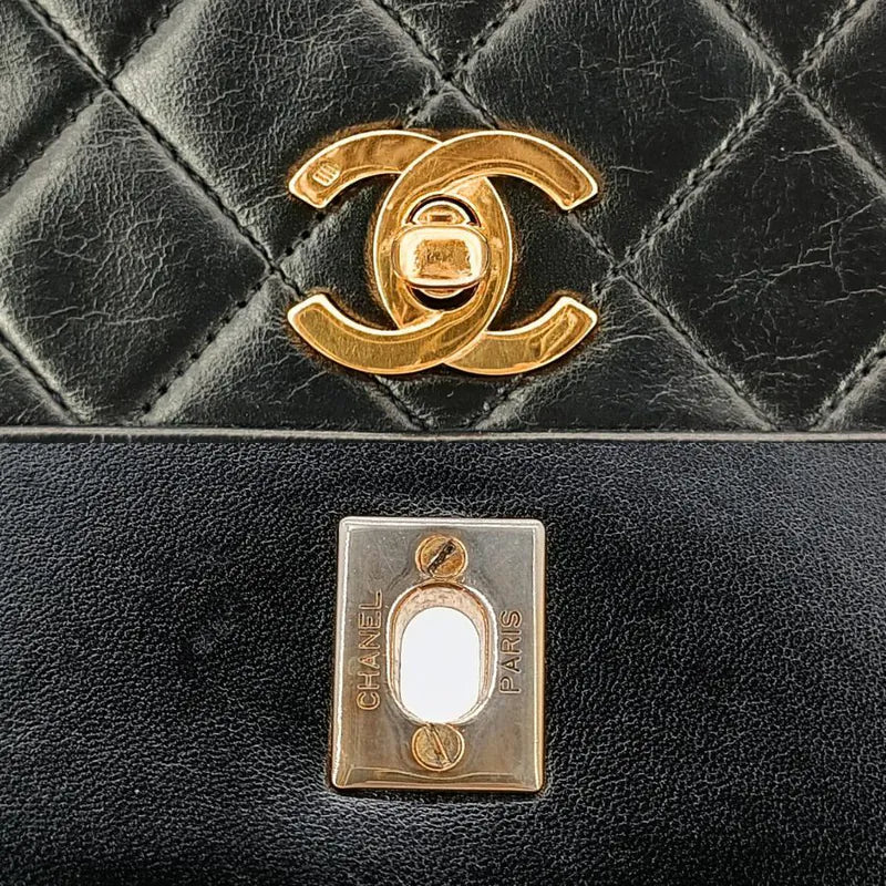 jah150-chanel-vintage-black-lambskin-quilted-flap-bag
