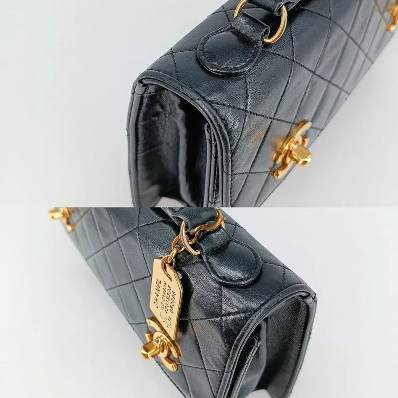 jah83-chanel-vintage-black-lambskin-double-turnlock-flap-bag