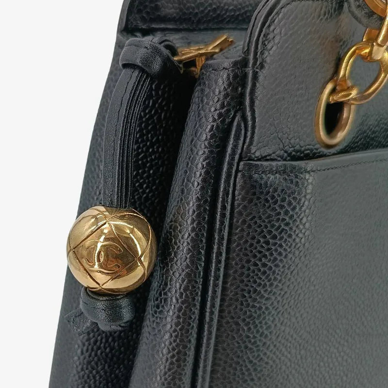 ra167-chanel-vintage-black-caviar-leather-triple-cc-tote-bag
