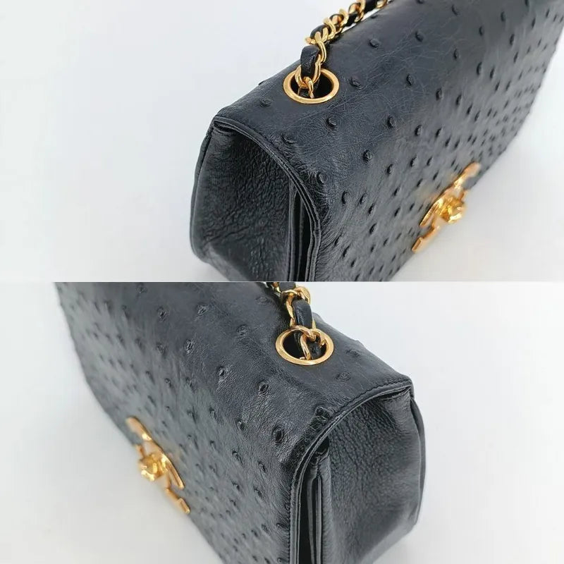 jah111-chanel-vintage-black-ostrichskin-full-flap-bag