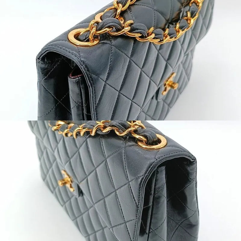 js513-chanel-vintage-black-lambskin-quilted-jumbo-classic-flap-bag