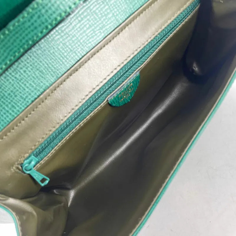 jx692-celine-vintage-green-leder-leather-cricle-schultertasche-shoulder-bag