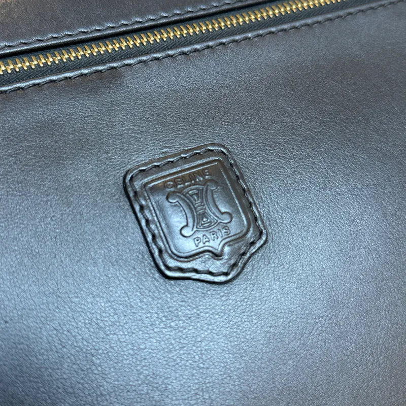 jx231-celine-vintage-black-leather-clutch-bag