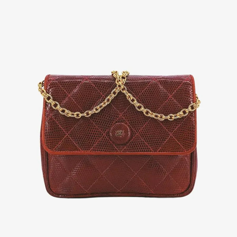 c426-chanel-vintage-burgundy-lizard-skin-gold-chain-flap-bag