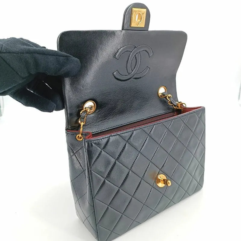 jt584-chanel-vintage-black-lambskin-20cm-mini-square-flap-bag
