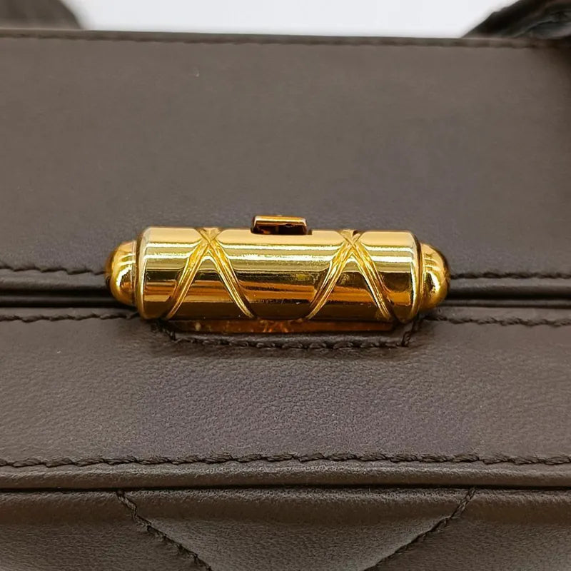rb146-chanel-vintage-dark-brown-lambskin-chevron-box-bag